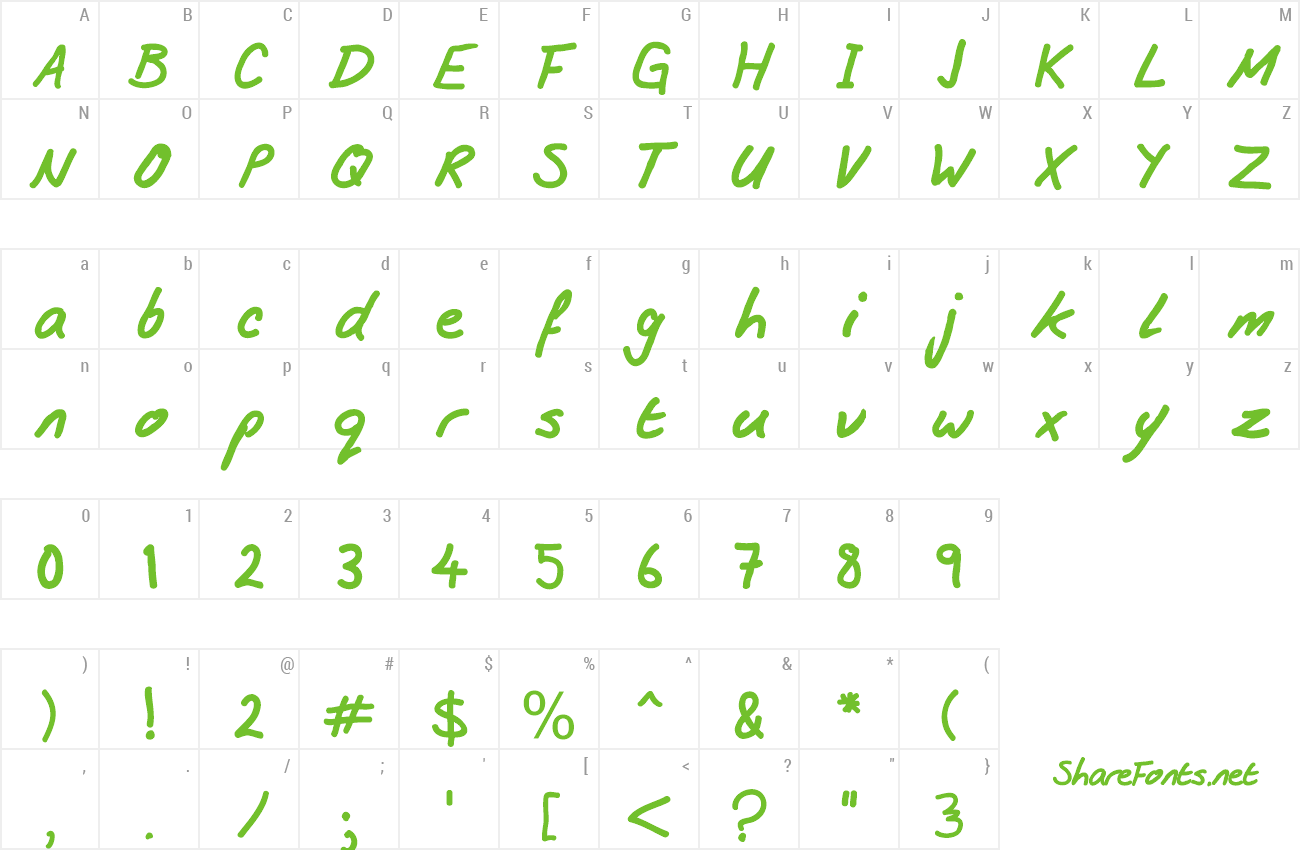 Font Andrew Ward preview